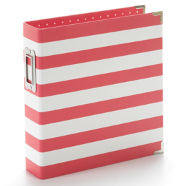 Simple Stories Sn@p! Designer Binder - Red Stripe