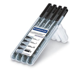 Staedtler Lumocolor Permanent Pen Set - Box S-F-M-B