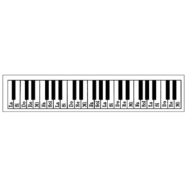 Keyboard - Clingstamp 4x18 cm