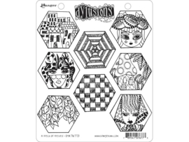 A Heck Of Hexies - Dylusions Clingstamp