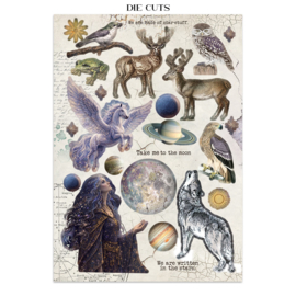 Cosmos - Junk Journal Stickers, Backgrounds, Cut-Outs