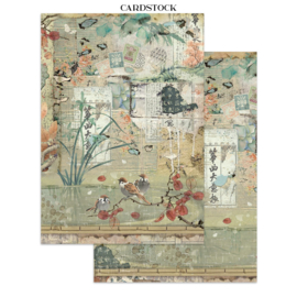 Oriental Garden - Junk Journal Stickers, Backgrounds, Cut-Outs