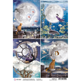 Moon & Me Cards - Rijstpapier A4