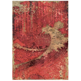 Sir Vagabond in Japan Red Texture - Rijstpapier