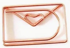 Mini Paperclips Envelop Rose Gold