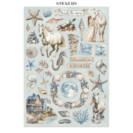 Silent Sea - Junk Journal Stickers, Backgrounds, Cut-Outs