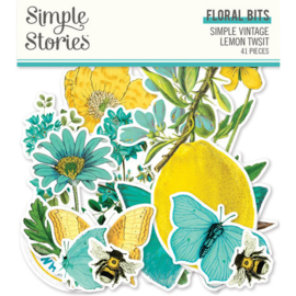 Simple Vintage Essentials Bits & Pieces - Vintage Lemon Twist Floral