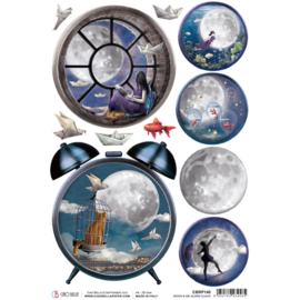 Moon & Me Alarm Clock - Rijstpapier A4