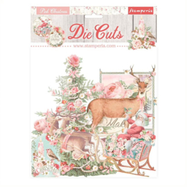 Pink Christmas Die Cuts - Chipboard