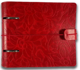 Memory Binder Square Page Festive Red Embossed