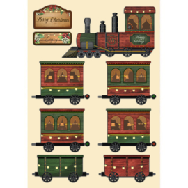 Colored Wooden Shapes, Home for the Holidays Train Classic  -  #PRE-ORDER#