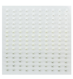 Adhesive half pearls 3 tinten wit