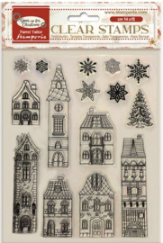 Gear up for Christmas Cozy Houses - Clearstamp