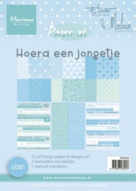 Eline‘s Paperset Hoera een jongetje (NL) - A5