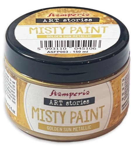 Art Stories Misty Paint Metallic Antiquing Golden Sun