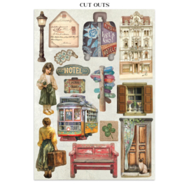 Art of Travelling - Junk Journal Stickers, Backgrounds, Cut-Outs