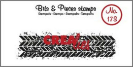 Bits & Pieces - Grunge ZigZag (langwerpig)