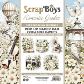 Scrap Boys - POP UP Paper Pad - Romantic Garden