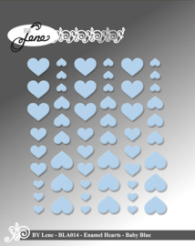 Enamel Hearts - Baby Blue