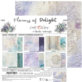 Flowers of Delight 8x8 Inch Medium Papers Set