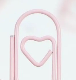 Mini Paperclips Heart Pink