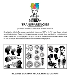 Dina Wakley MEdia Transparencies Focals Set 1