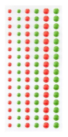 Dimensional Red & Green - Enamel Dots