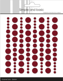 Adhesive Enamel Dots - Burgundy