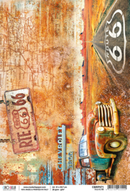 Collateral Rust - Route 66 - Rijstpapier