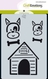 Odey & Friends - Odey and Doghouse - Stencil A6
