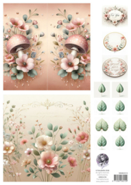 pop-up en decoupage - roze C