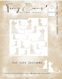 Snippet Stencil - Cat Family
