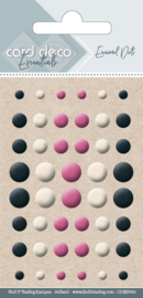 Enamel Dots Zwart, Wit & Roze
