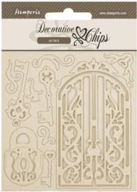 Old Lace Gate and Key - Decorative Chips