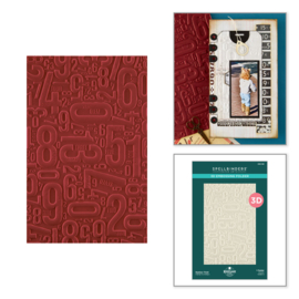 3D Embossing Folder Number Field
