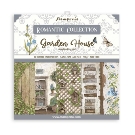 Romantic Garden House - 6x6"