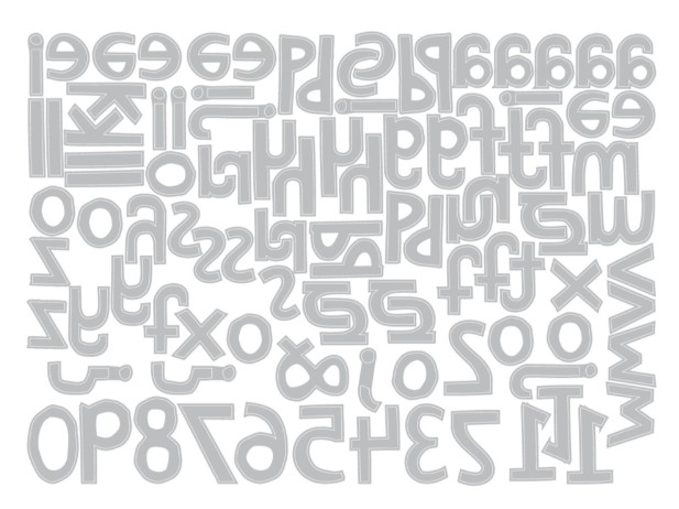 Thinlit - Tim Holtz Alphanumeric Cutout Lower