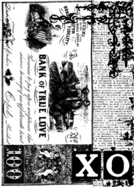 Love - Components Cling Mount Collage Stamp