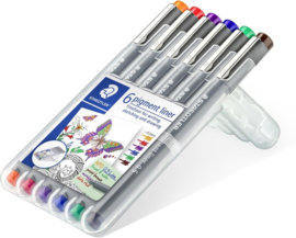 Staedtler Pigment Liner Fineliner  0,5 mm - Box 6 pcs