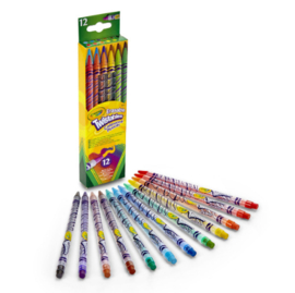 Crayola Draaikleurpotloden met Gum, 12st.