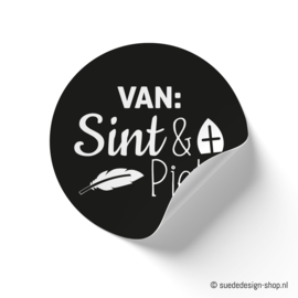 Sticker  | Van Sint en Piet | 6 stuks