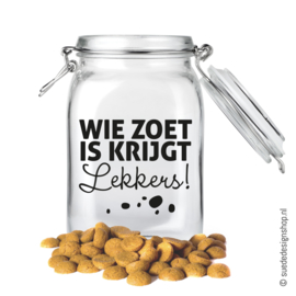 Sticker | Wie zoet is krijgt lekkers (DIY)