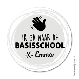Traktatiesticker | Naar de basisschool