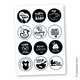 Stickers | Mama helpen | 12 stuks