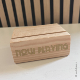 Houten LP houder | Now Playing