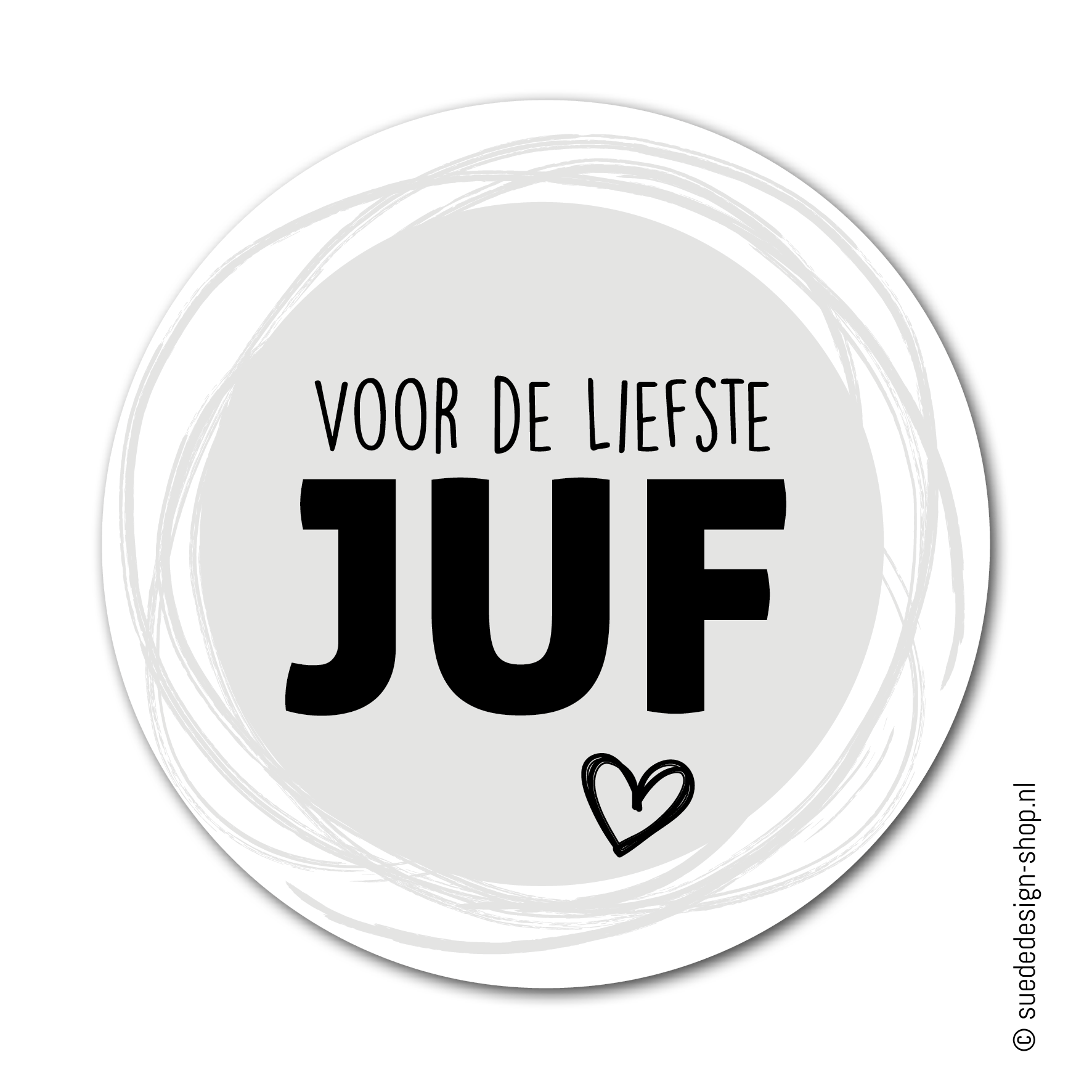 Sticker | Voor de Liefste Juf | 2 stuks