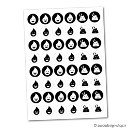 Stickers | Plas & Poep | 48 stuks