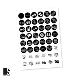 Stickers | Tweeling Zwangerschap | 48 stuks