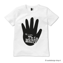 Verjaardagshirt | Hi, I'm this many 5