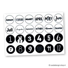 Stickers | Kalender | 24 stuks